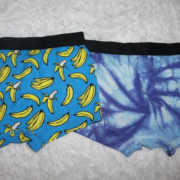 MeUndies men's trunk briefs size medium lot of 2 banana and tie dye - NWOT - Picture 2 of 3